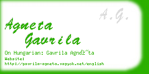 agneta gavrila business card